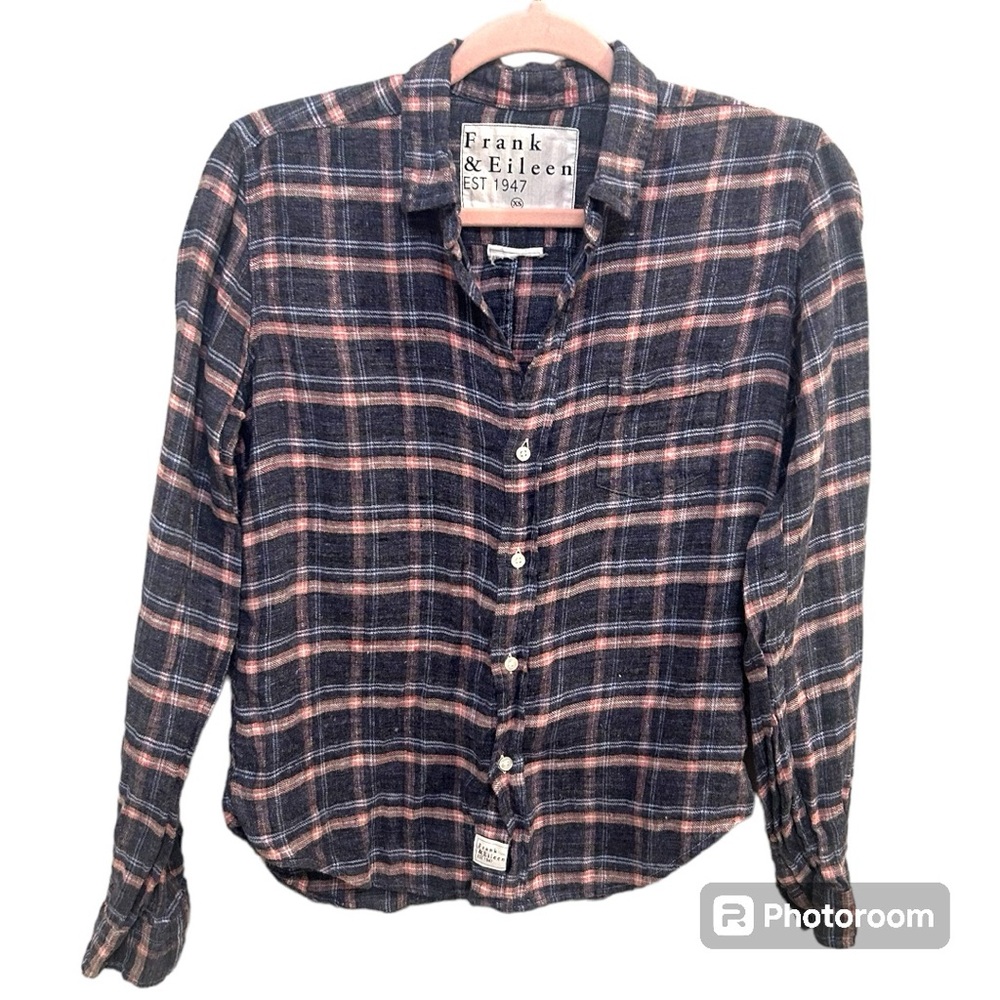 Frank and Eileen Barry Linen Button Down Size XS EUC L0654